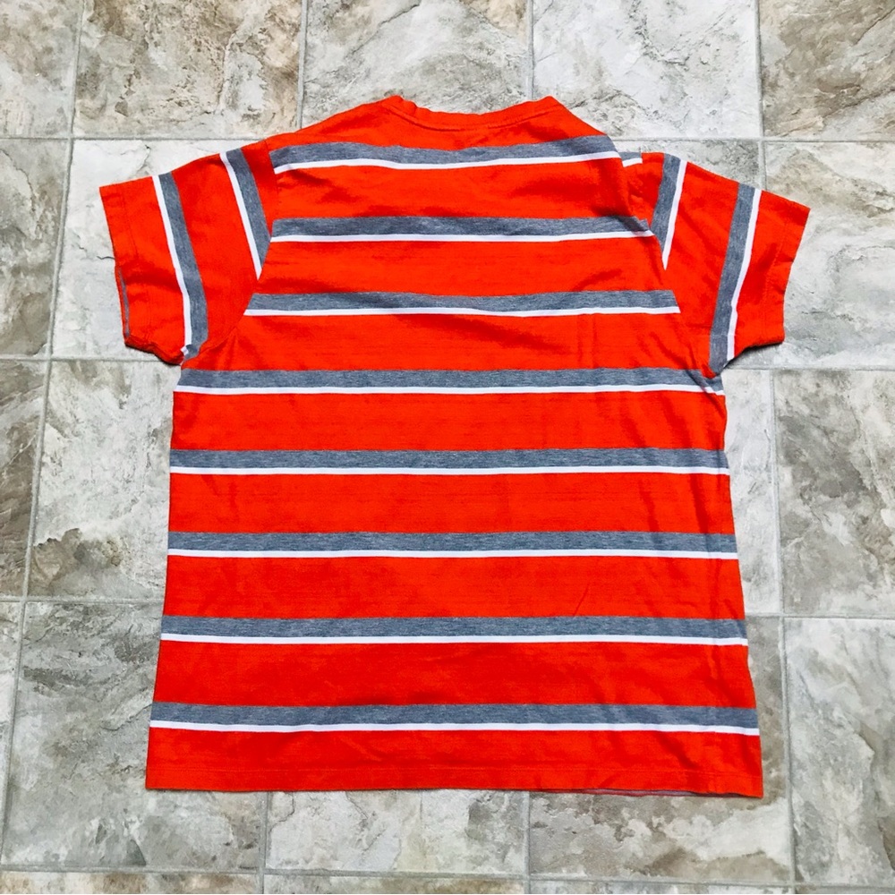 US Polo Assn orange striped v-neck shirt size XL - Picture 4 of 4